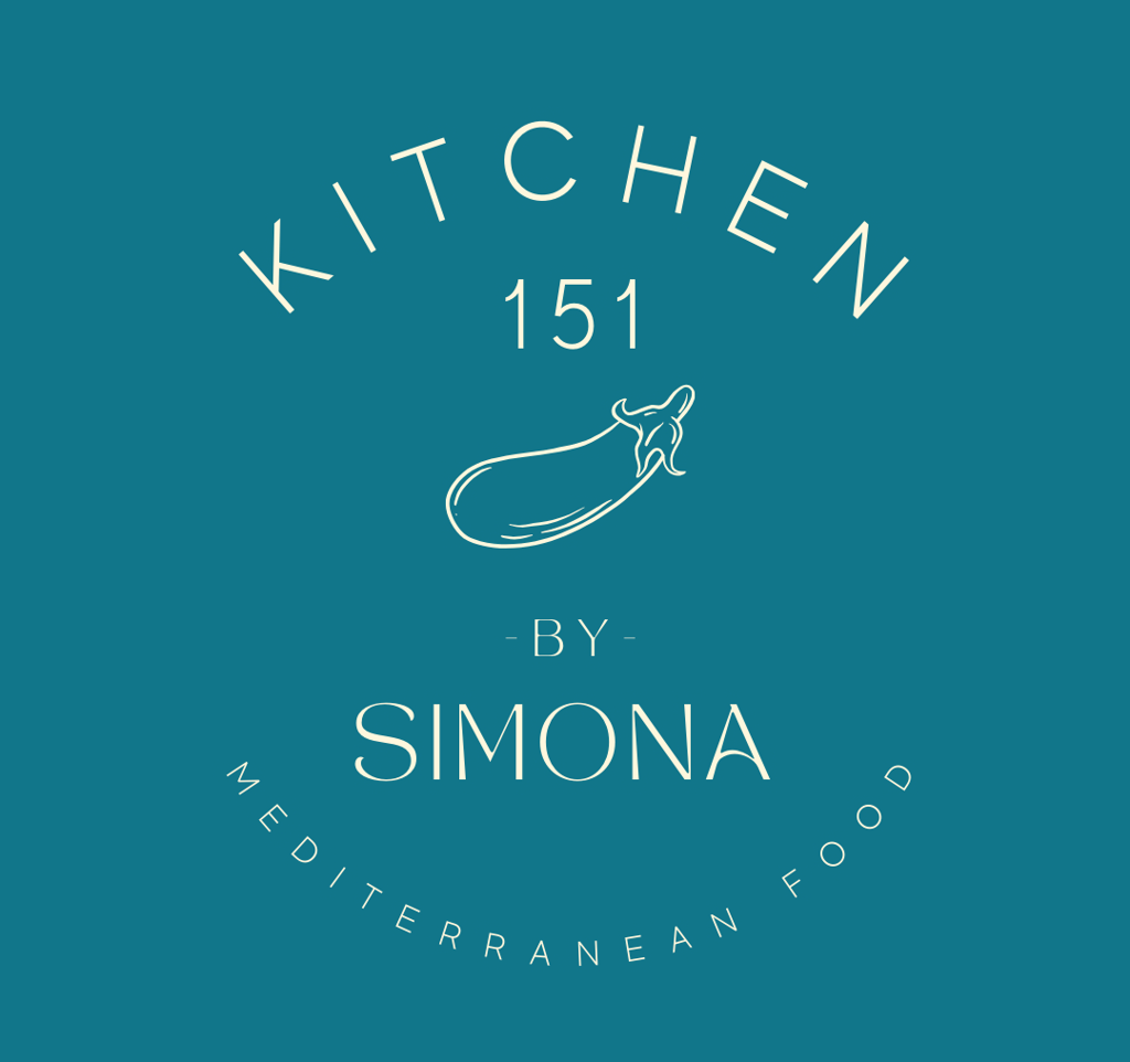 Kitchen 151 by Simona, Mediterranean food circular logo